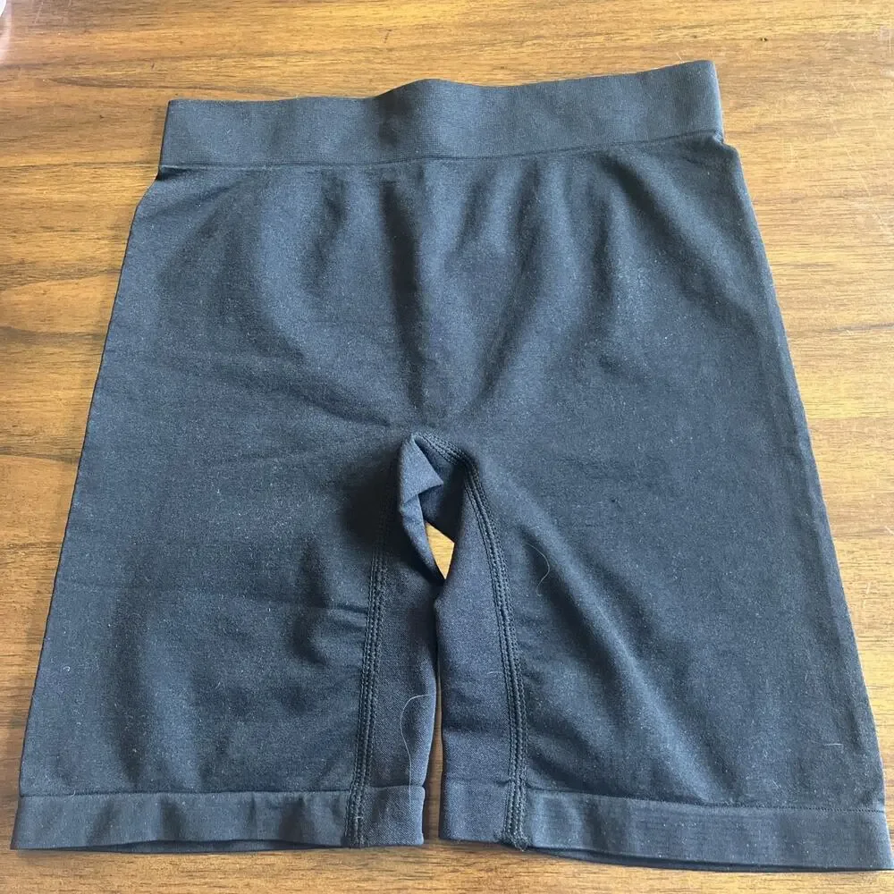 Melerio Womens Slip Shorts No Show Seams Black Sz Small - Picture 4 of 8